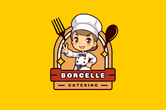 design elegant food, street food, and restaurant logo