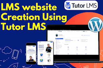 create a wordpress educational website with tutor lms