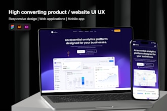 do responsive landing page UI UX design in figma