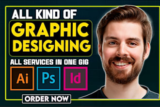 do any kind of designing, redesigning using adobe photoshop and illustrator