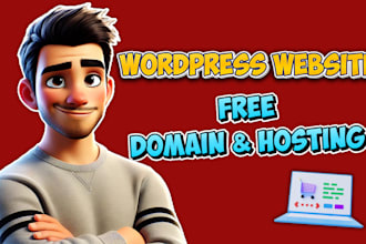 create full wordpress website development with domain and hosting