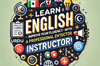 teach english and urdu communication skills with fluency