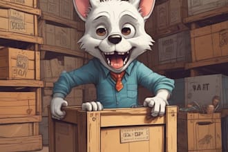 create original bright cartoon character design