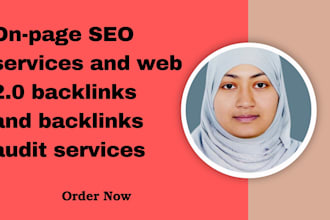provide on page SEO services and web 2 0 backlinks audit services
