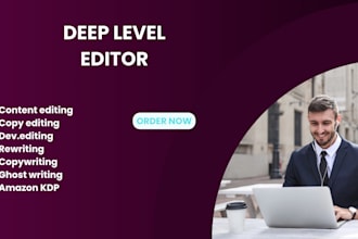 be your content writer, copy editing and proofread your book