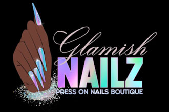 make beautiful and professional nails salon logo