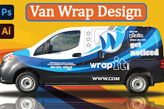 design professional van wrap design, car wrap design, any vehicle wrap design