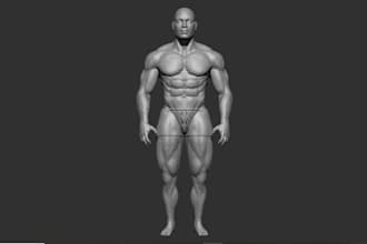 sculpt 3d organic human anatomy, body part, kidney,skeleton bone,fascia,stl file