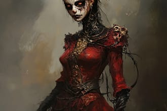 design dark horror fantasy scifi character art