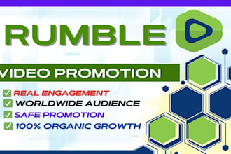 do superfast organic rumble video promotion, rumble channel followers