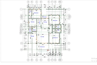 do architectural design, 2d house floor plan drawing on autocad and archicad