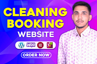do cleaning service, plumbing, contractor wordpress website with booking system
