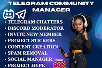 do telegram manager chatters project stickers gifs content creation