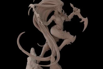 design futuristic 3d figure,warhammer 40k miniature,cyberpunk sculpt,3d printing