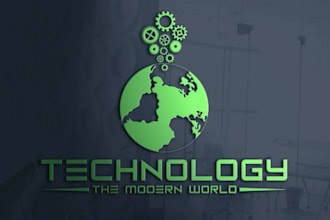 design technology cyber security tech IT company logo