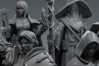 sculpt 3d miniature, 3d character modelling for 3d printing