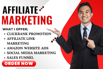 build clickbank, shopify sales, amazon website affiliate marketing sales funnel