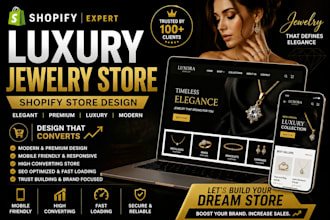 build a high converting luxury jewelry shopify store website