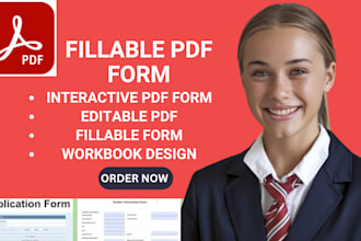 design, redesign fillable pdf form interactive pdf form and clickable form