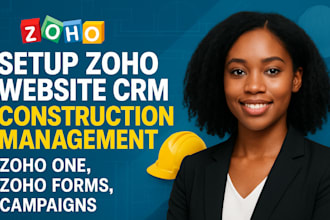 setup zoho website crm construction management  zoho one, zoho forms, campaigns