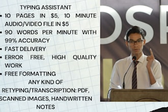 do any kind of retyping, convert pdf to word, typing, data entry