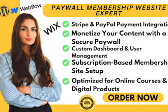 build a paywall membership website for digital entrepreneurs and educators