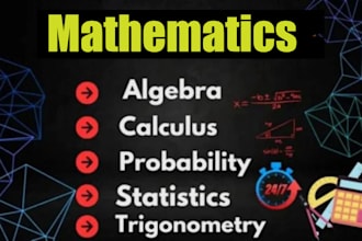 help in math statistics calculus mathematics trigonometry and probability logic