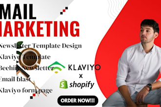 design custom klaviyo email template newsletter in 24 hours, klaviyo email flows