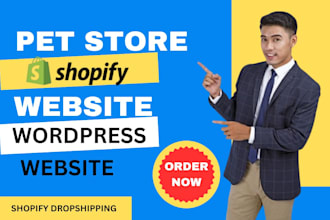 build pets website pet grooming pet store pet care website on wordpress, shopify
