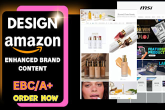 create a professional amazon enhanced brand content storefront design for sales