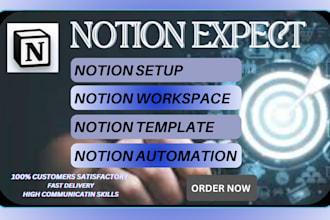 build notion templates, notion workspace, clickup, air table, mondaycom