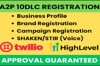 a2p 10dlc registration and verification on twilio or ghl approve toll free