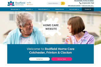 design or redesign wix website home care healthcare website home care website