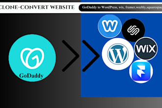 convert, transfer or migrate godaddy to wordpress, weebly, wix, squarespace