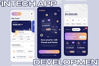 develop custom fintech app neobank app, loan app wallet app