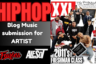 distribute your music on major hip hop blogs and magazine like xxl, pitchfork