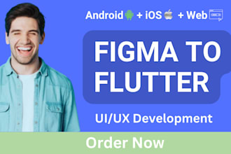 design mobile app for android and ios app, figma to flutter