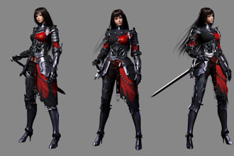 do 3d game character model 3d game asset 3d game character animation in blender