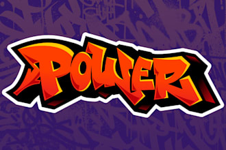 create custom graffiti and lettering unique style vector