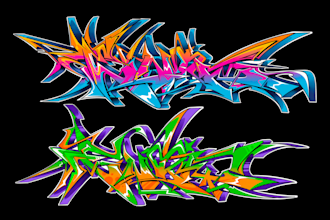 make amazing custom design graffiti style