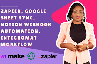 do zapier, taskcade, n8n, google sheet sync, make  notion webhook automation,