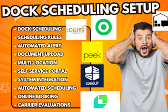 setup dock scheduling goramp peekpro logify biggerpicture opendock conduit