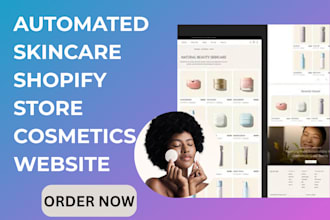 develop automated skincare shopify store cosmetics skincare website