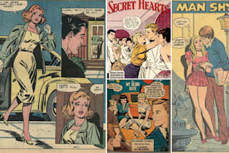 draw vintage comic book cover vintage comics illustration retro poster design