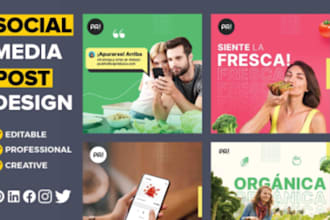 create canvas template instagram post, social media design social media post