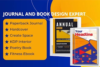 format and design your paperback journal,  hardcover, create space, KDP interior