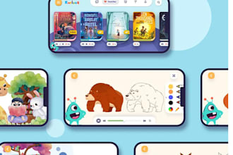 build kid preschool app, kid reading book app, kid bible app kid school game app