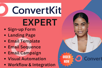 set up convertkit email automation workflow  and integration