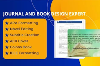 edit and format your leee, apa, mla,  novel editing, acx cover