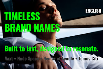 create a timeless brand name in english